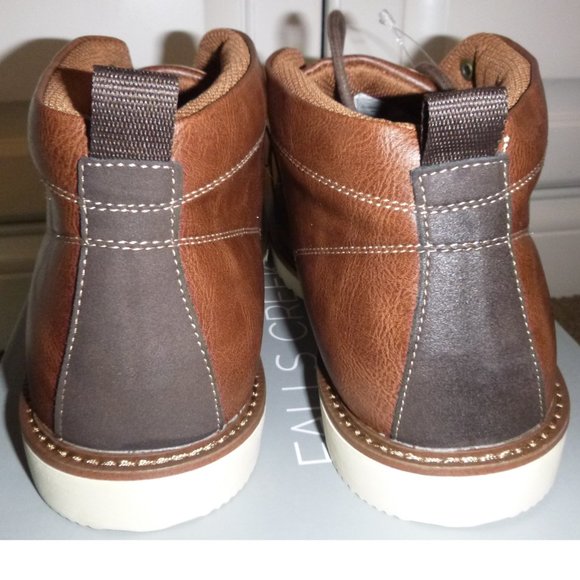 Mens Falls Creek STOKE Lace Up Ankle Boots Shoes Size 7.5 9  Cognac NIB - Picture 3 of 4